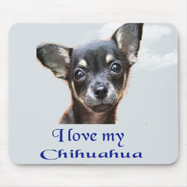 I  love My Chihuahua Mouse Mat (Front)