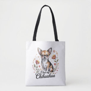 I love my chihuahua tote bag