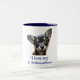 I Love my Chihuahua Two-Tone Coffee Mug