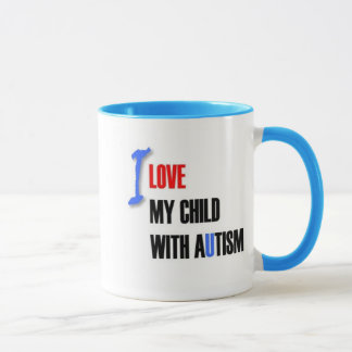 I love my child with autism - unique mug design se