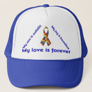 I love my child with autism - unique t-shirt desig trucker hat