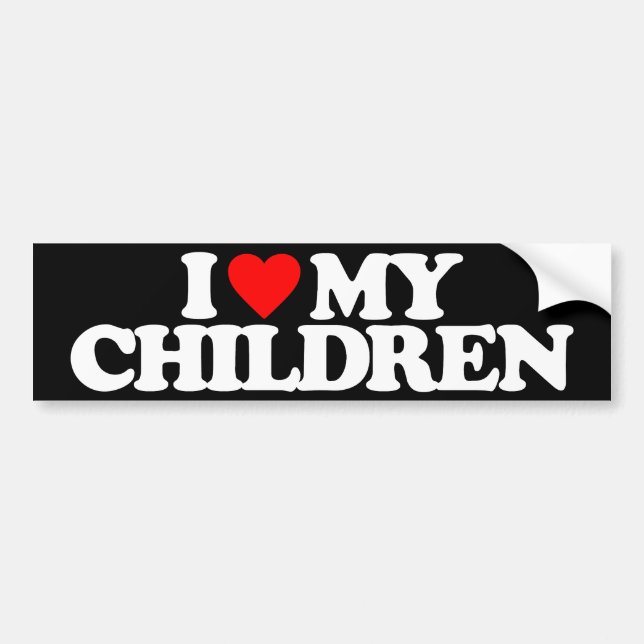 I LOVE MY CHILDREN BUMPER STICKER (Front)