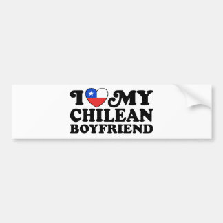 I Love My Chilean Boyfriend Bumper Sticker