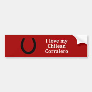 I Love My Chilean Corralero Horse Bumper Sticker
