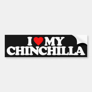 I LOVE MY CHINCHILLA BUMPER STICKER