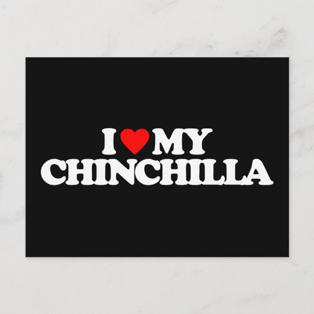 I LOVE MY CHINCHILLA POSTCARD (Front)