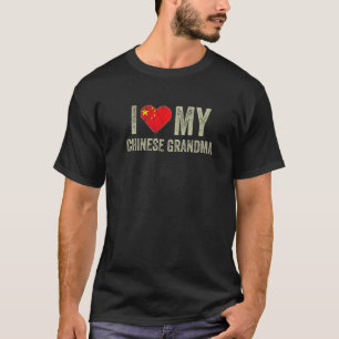 I Love My Chinese Grandma China Flag Family Herita T-Shirt