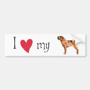 I Love my Chinese Shar-Pei Bumper Sticker