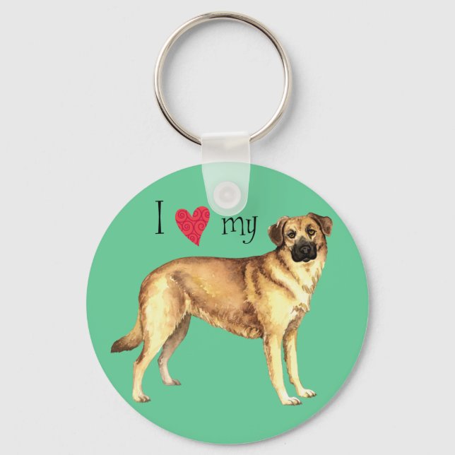 I Love my Chinook Key Ring (Front)