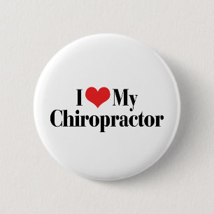 I Love My Chiropractor 6 Cm Round Badge
