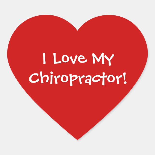 I Love My Chiropractor Stickers (Front)