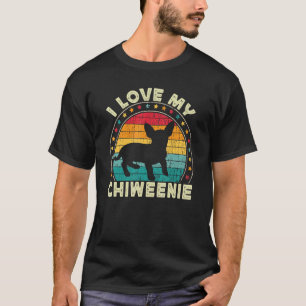 I Love My Chiweenie Dad Mum Vintage Chiweenie   Ow T-Shirt