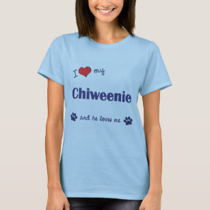 I Love My Chiweenie (Male Dog) T-Shirt