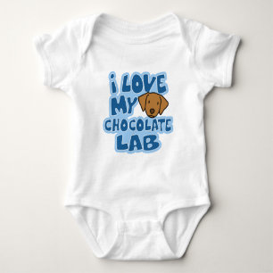 I Love My Chocolate Lab Baby Creeper