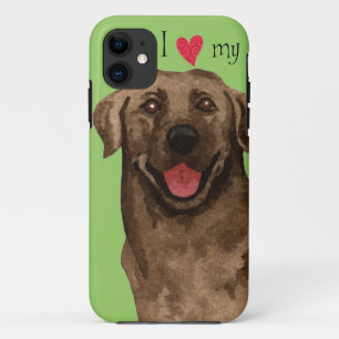 I Love my Chocolate Lab iPhone 11 Case