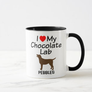 I Love My Chocolate Lab Dog Mug