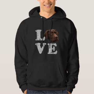 I Love My Chocolate Lab Labrador Retriever Dog Hoodie
