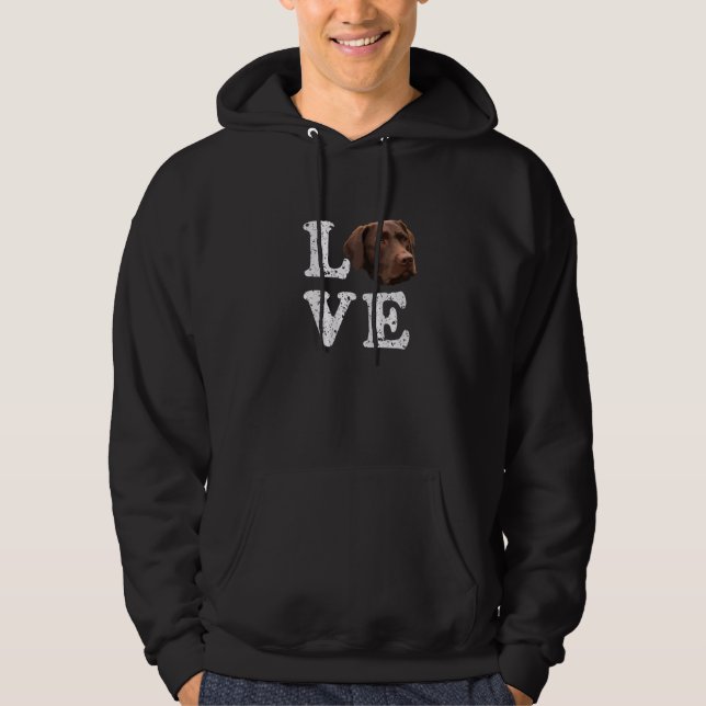 I Love My Chocolate Lab Labrador Retriever Dog Tee (Front)