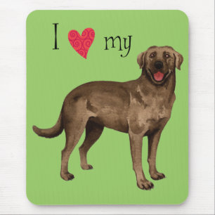 I Love my Chocolate Lab Mouse Mat