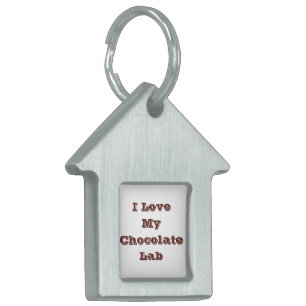 I Love My Chocolate Lab Pet ID Tag