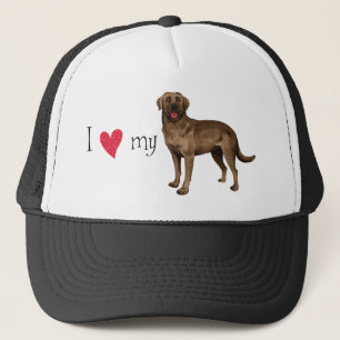I Love my Chocolate  Lab Trucker Hat