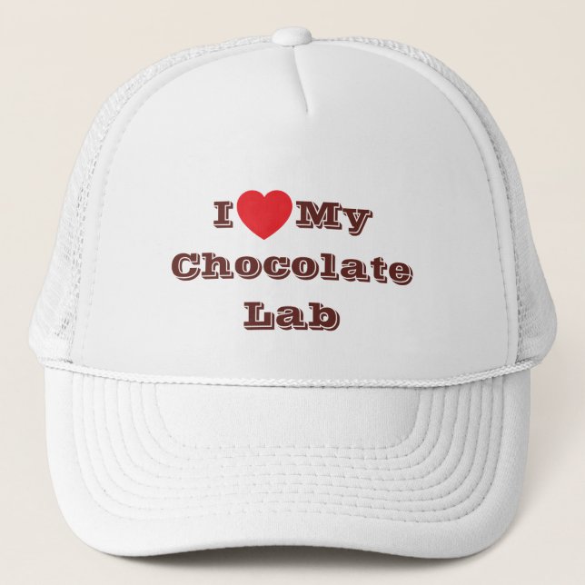 I love My Chocolate Lab Trucker Hat (Front)
