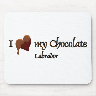 I Love my Chocolate Labrador Mouse Mat