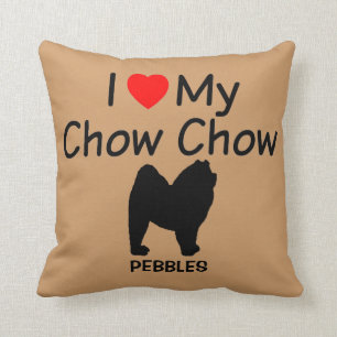 I Love My Chow Chow Dog Cushion