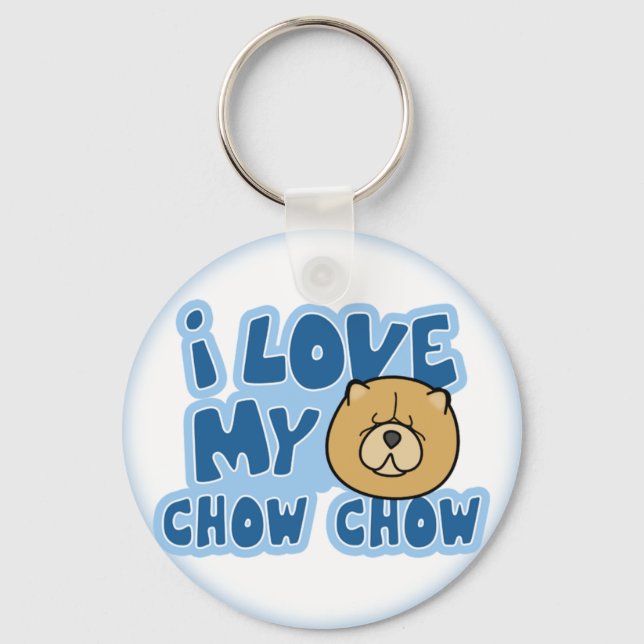 I Love My Chow Chow Keychain (Front)