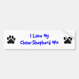 I Love My Chow-Shepherd Mix Bumper Sticker
