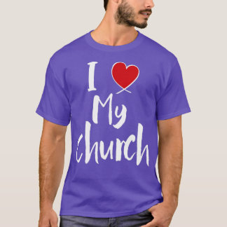 I Love My Church  Cute Christian Heart VBS  T-Shirt