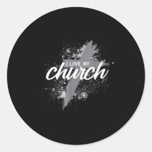 I Love My Church - Midland New Life Vineyard, Mi Classic Round Sticker