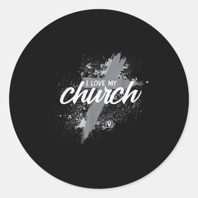 I Love My Church - Midland New Life Vineyard, Mi  Classic Round Sticker (Front)