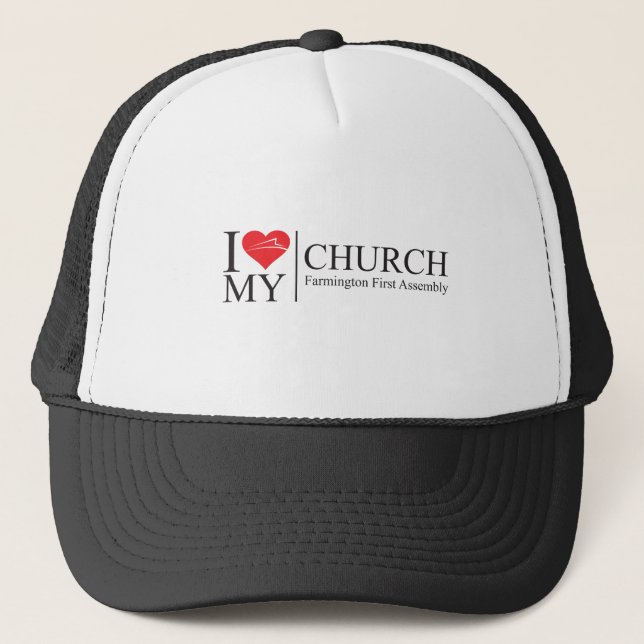 I Love My Church Trucker Hat (Front)