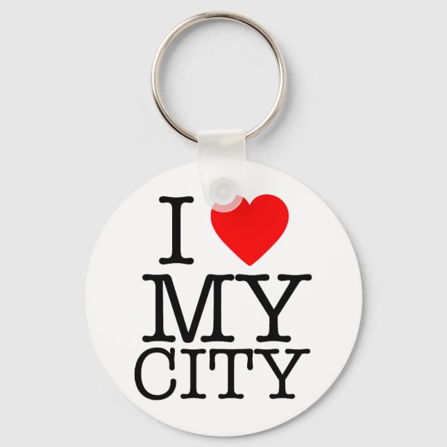 I Love my city Key Ring (Front)