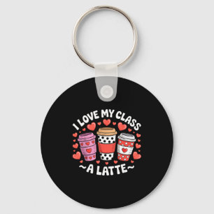 I Love My Cl A Latte Funny Valentines Day Teacher  Key Ring