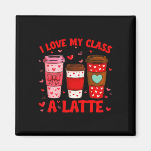 I Love My Cl A Latte Heart Leopard Coffee Women Te Magnet