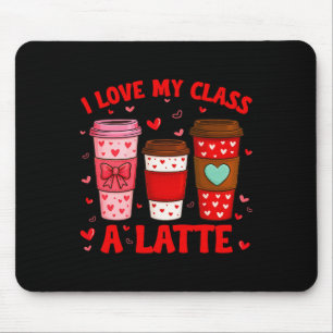I Love My Cl A Latte Heart Leopard Coffee Women Te Mouse Mat