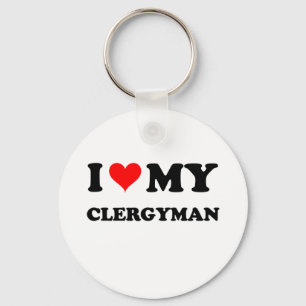 I Love My Clergyman Key Ring