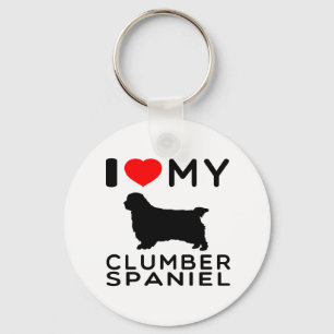 I Love My Clumber Spaniel. Key Ring