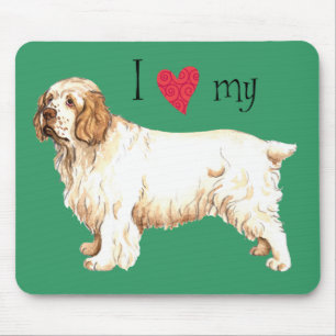 I Love my Clumber Spaniel Mouse Mat