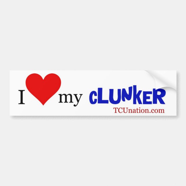 I Love My Clunker - 1 Bumper Sticker (Front)