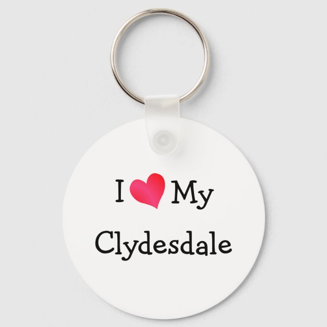 I Love My Clydesdale Key Ring (Front)