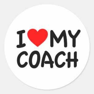 I love my coach classic round sticker
