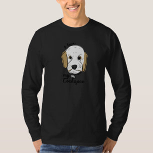 I Love My Cockapoos Single Line Block Art White Bu T-Shirt