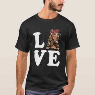 I Love My Cocker Spaniel Bandanna Sunglasses Dog L T-Shirt