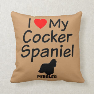 I Love My Cocker Spaniel Dog Cushion