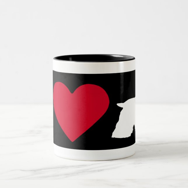 "I Love my Cocker Spaniel" Two-Tone Coffee Mug (Center)
