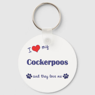I Love My Cockerpoos (Multiple Dogs) Key Ring