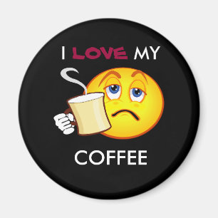 I, LOVE, MY, COFFEE fridge magnet